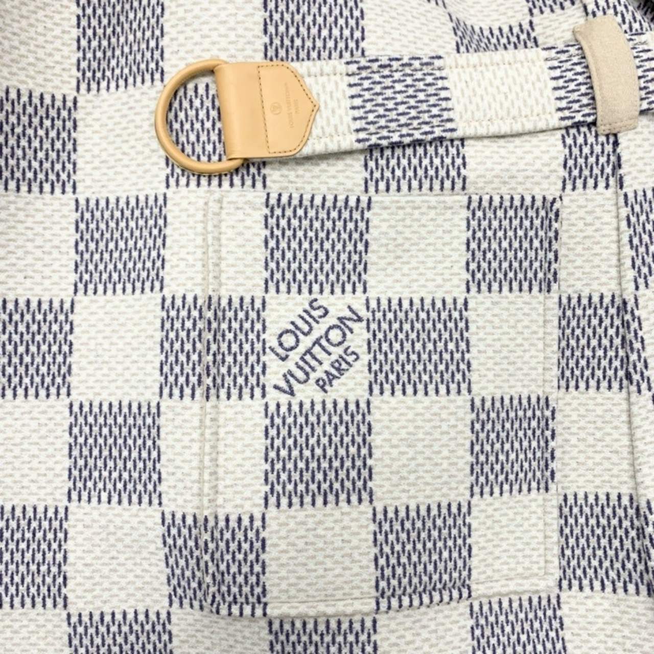 Louis Vuitton Reversible Damier Azur Hooded Wrap Coat Beige 1A9L0P - Image 5