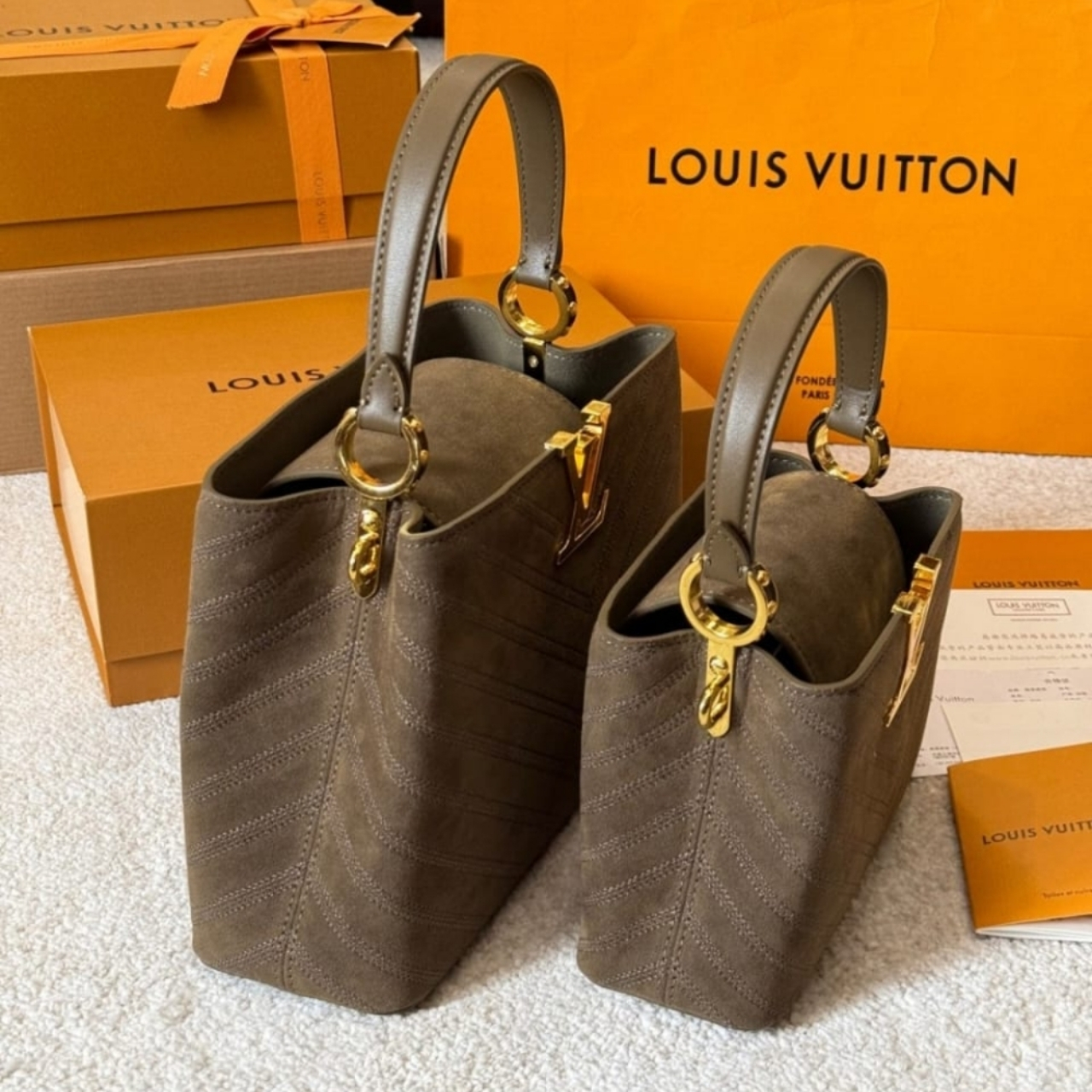 Louis Vuitton Capucines BB Bag Dark Brown 27Cm - Image 6