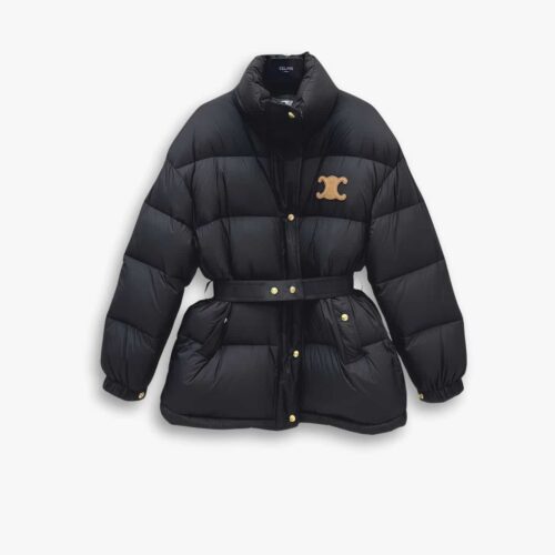 Celine Down Jacket Polyester White Black