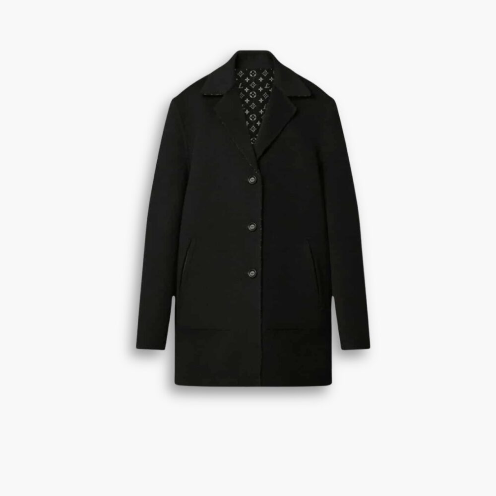 Louis Vuitton Reversible Monogram Jacquard Coat Black
