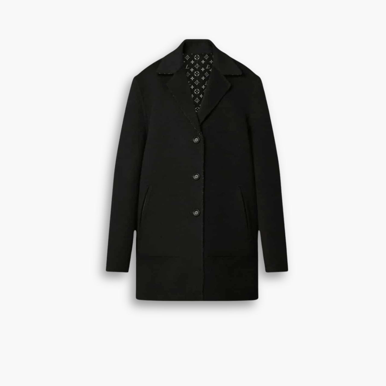 Louis Vuitton Reversible Monogram Jacquard Coat Black