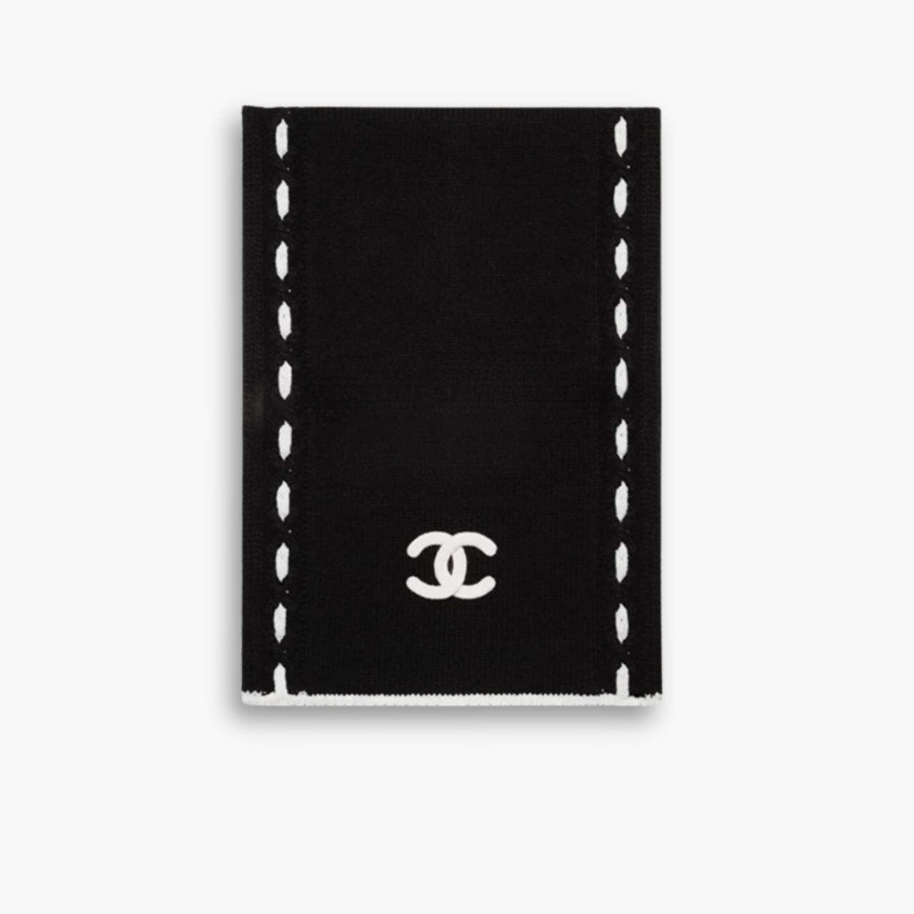 Chanel CC Logo Cashmere Scarf Black 180Cm