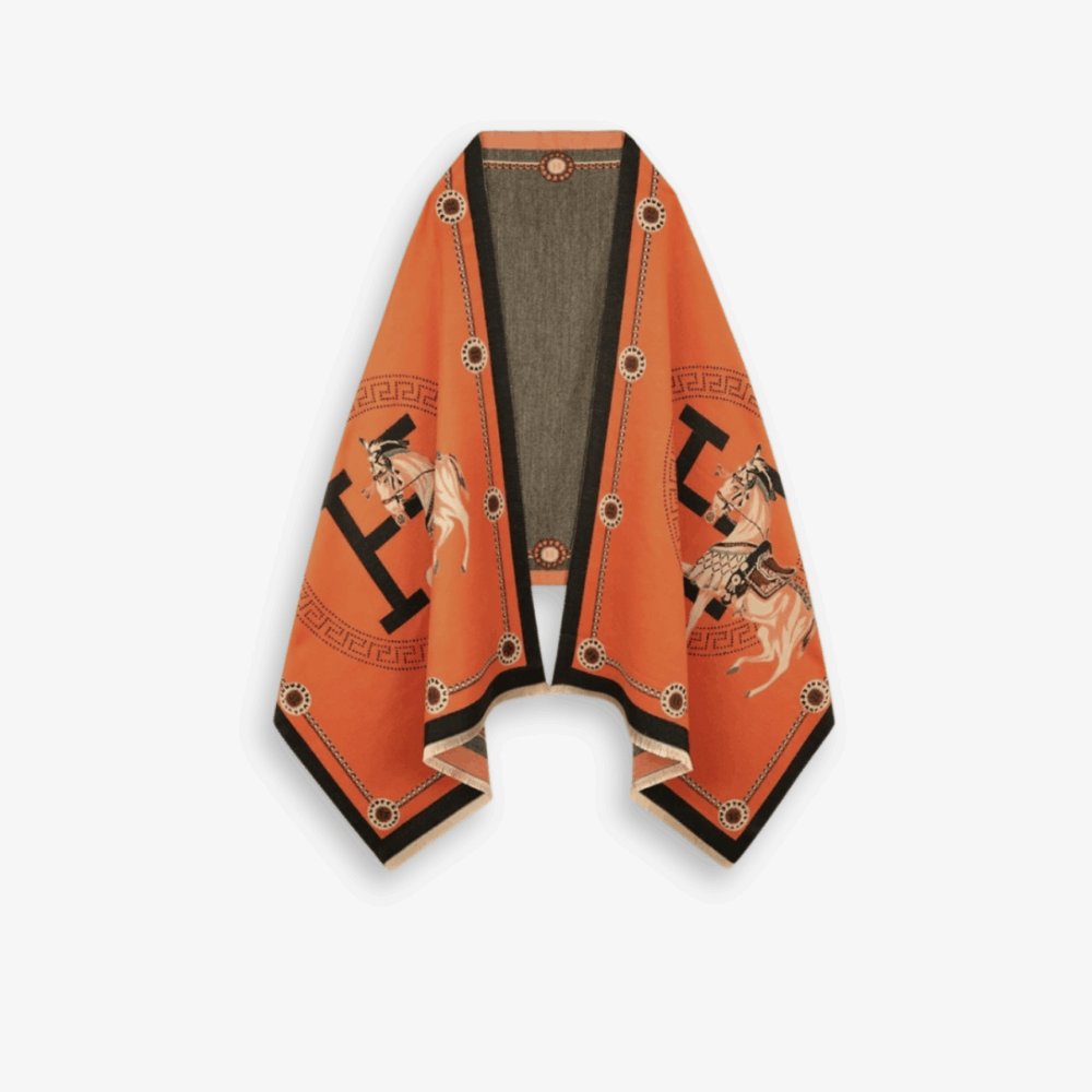 Hermes Cashmere Muffler Orange