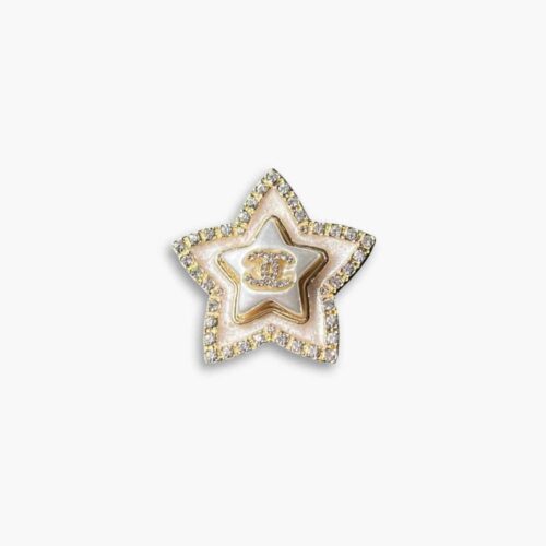 Chanel CC Star Brooch Gold