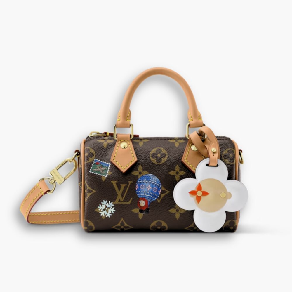 Louis Vuitton Nano Speedy Monogram Snowy Pearl 16Cm M15330