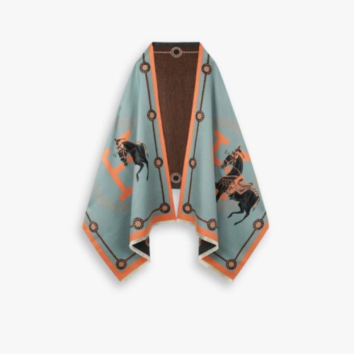 Hermes Cashmere Muffler Blue