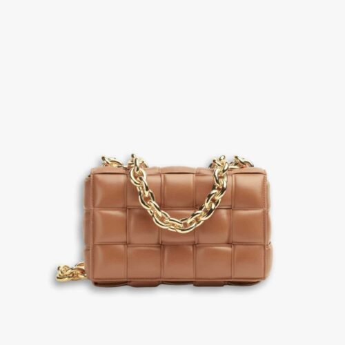 Bottega Veneta Chain Cassette Crossbody Bag Maple 26Cm