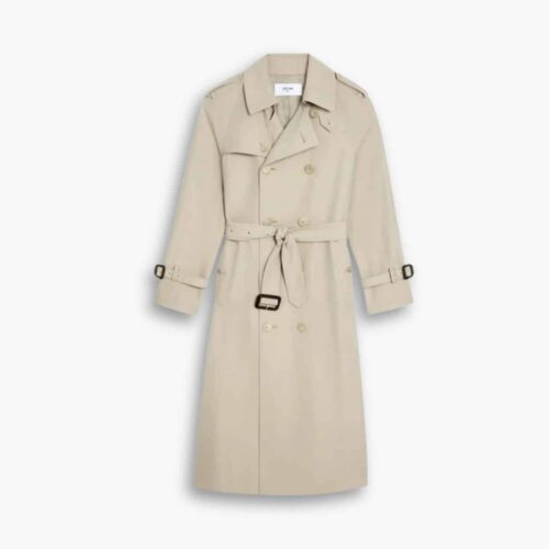 Celine Wiltern Trench Coat In Cotton Gabardine Beige 2M96A777S 01TC