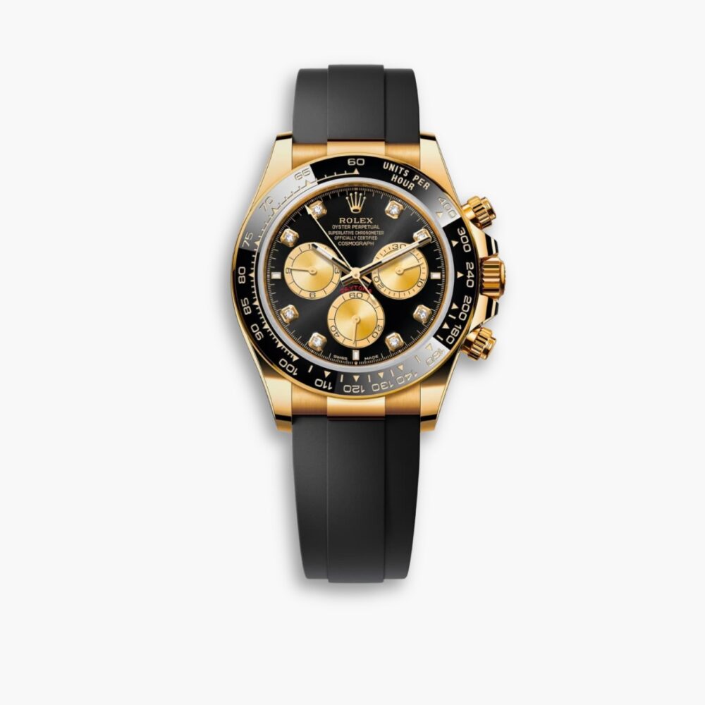 Rolex Cosmograph Daytona Bright Black And Golden With Diamonds 40mm 126518LN