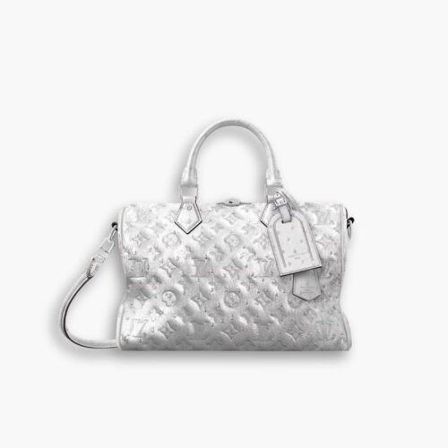 Louis Vuitton Speedy Soft Bandoulière 30 Monogram Silver 30Cm N89437