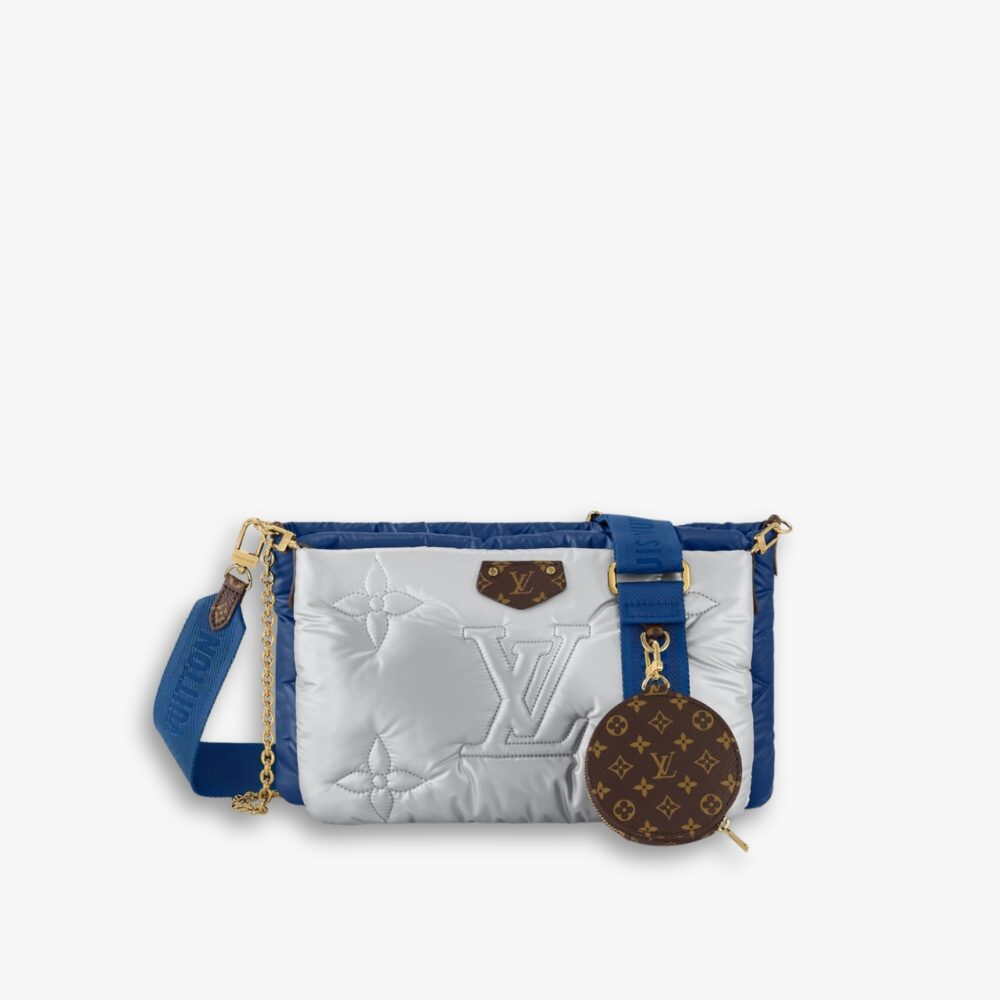 Louis Vuitton Maxi Multi Pochette Accessoires Navy And Silver M21057 23Cm