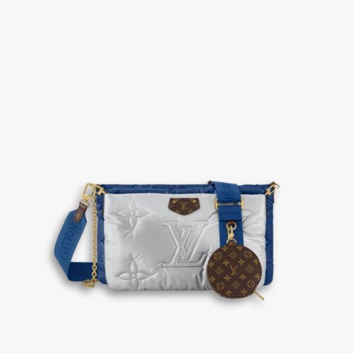 Louis Vuitton Maxi Multi Pochette Accessoires Navy And Silver M21057 23Cm