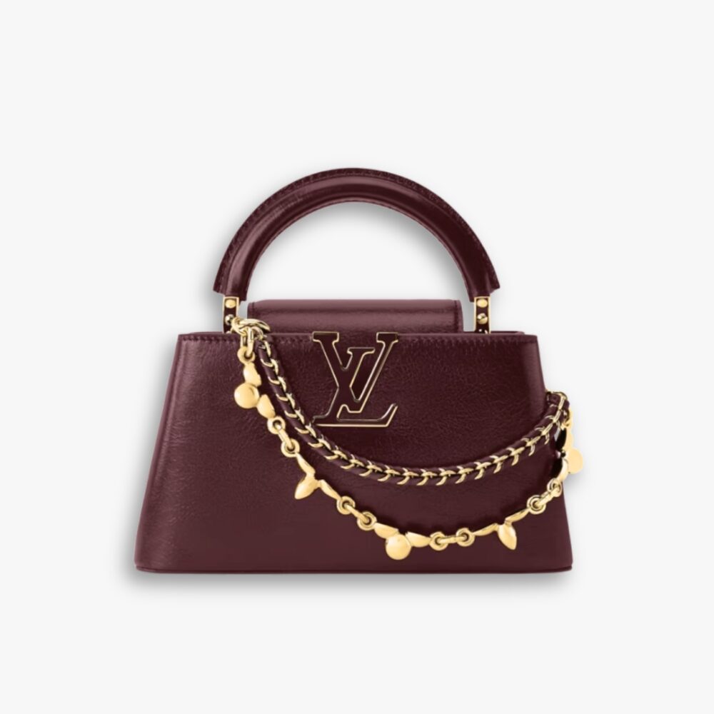 Louis Vuitton Capucines East West Mini Grenat Red 22Cm M25473