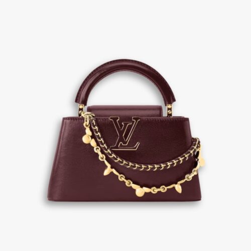 Louis Vuitton Capucines East West Mini Grenat Red 22Cm M25473