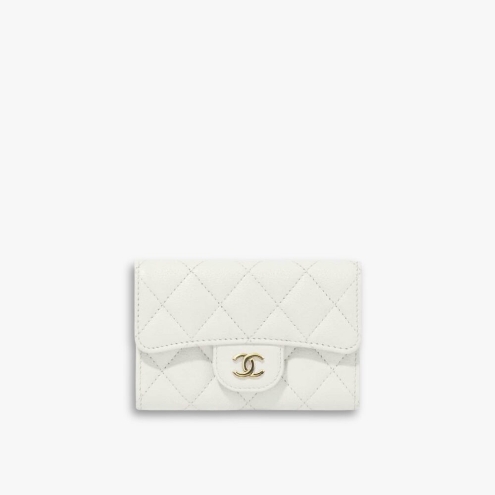 Chanel Classic Card Holder Wallet White 10Cm AP0214 B10583 10601