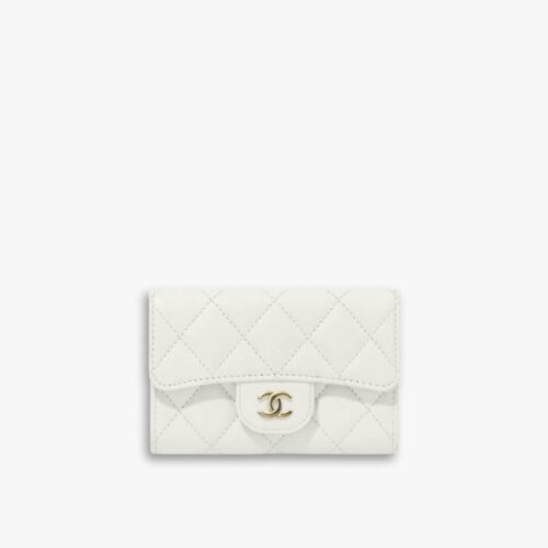 Chanel Classic Card Holder Wallet White 10Cm AP0214 B10583 10601