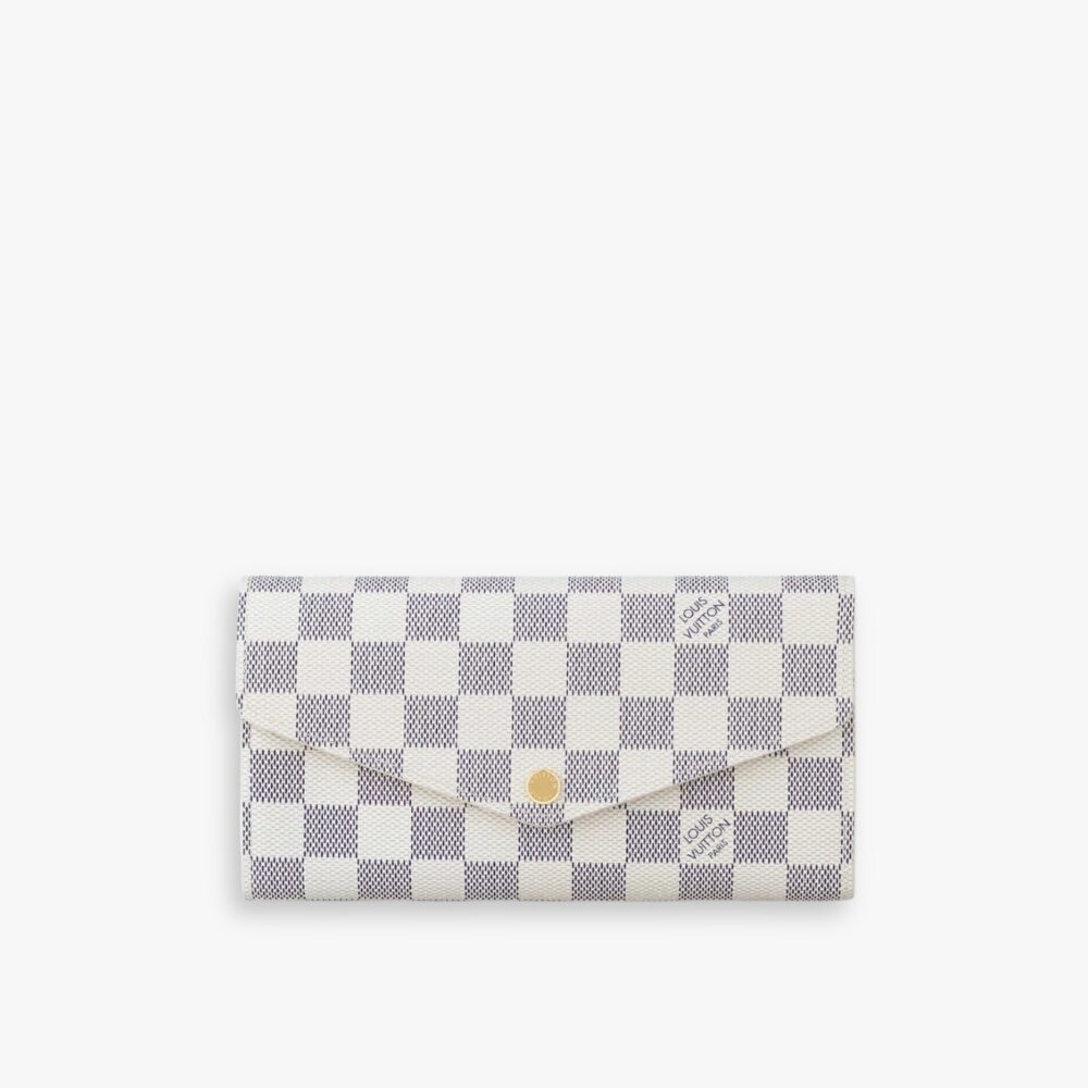 Louis Vuitton Sarah Wallet Damier Azur Canvas 19Cm N63208