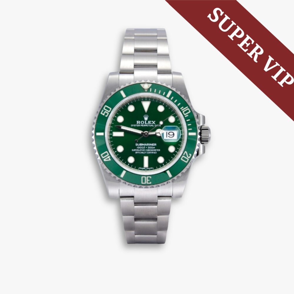 Super Vip 1:1 - Rolex Submariner Silver Green Dial 40mm 116610LV 0002