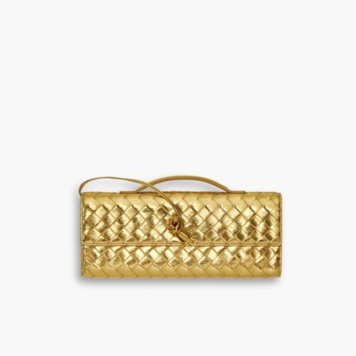 Bottega Veneta Andiamo Clutch Gold 31Cm 741511V4P128922