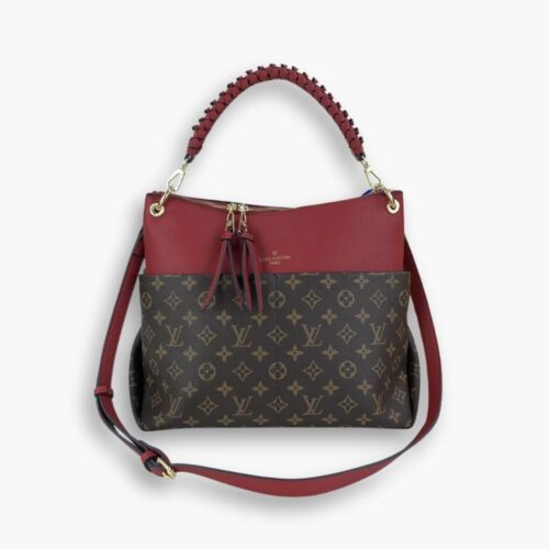 Louis Vuitton Maida Hobo Handbag Monogram Tuilerie Bezas Red 33Cm M43798