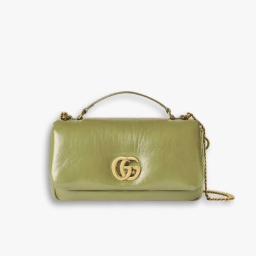 Gucci GG Milano Mini Top Handle Bag Olive Green 21Cm 806016 AAD5X 3037