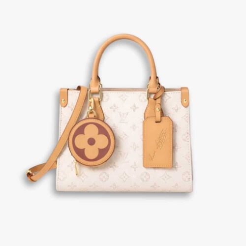 Louis Vuitton Onthego PM Monogram Origine White 25Cm