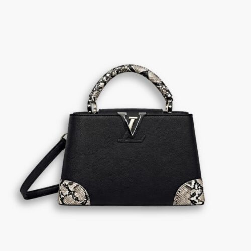 Louis Vuitton Capucines BB Bag Python Black 27Cm