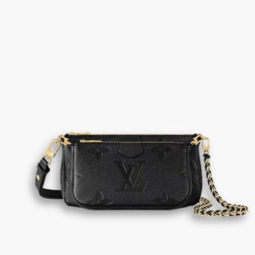 Louis Vuitton Multi Pochette Accessoires Monogram Empreinte Black 25cm M80399