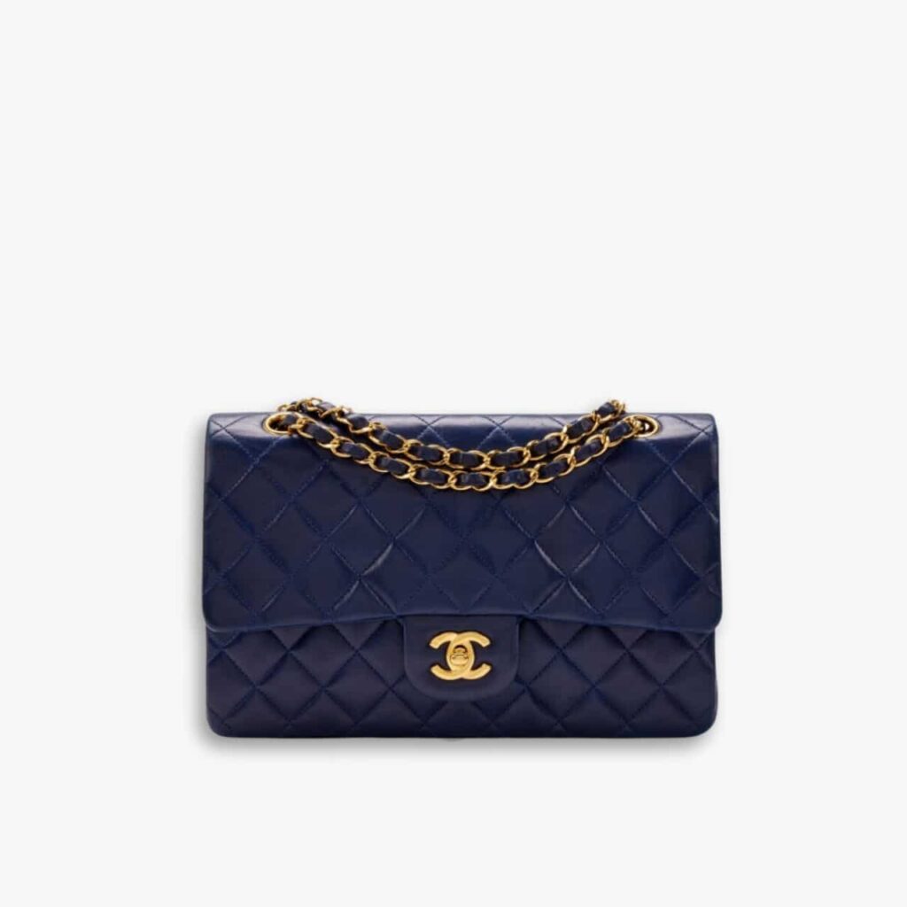 REPLACEMENT BAGS (Chanel Medium Classic Double Flap Purple Gold Hardware 25Cm // Chanel Classic Double Flap Bag Dark Blue 25cm) Support Order #ME28498 - Image 2