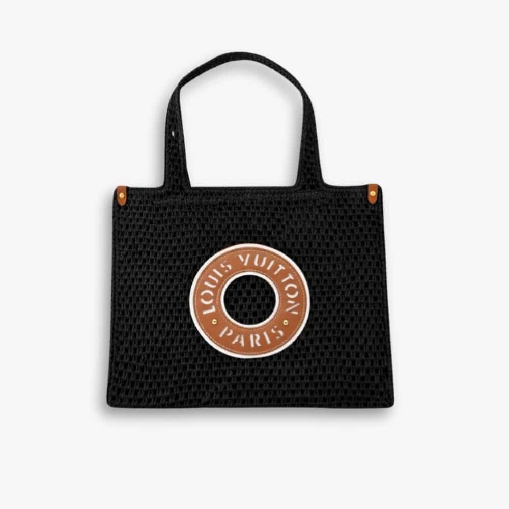 Louis Vuitton Onthego MM Raffia Black 37Cm