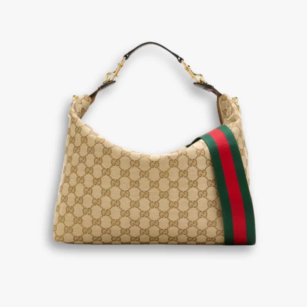 Gucci Brera Medium Crossbody Bag Beige Canvas 33Cm 866938 FAFV9 9653