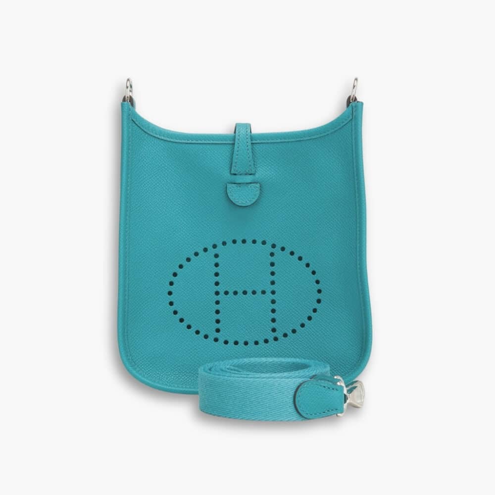 Hermes Mini Evelyne Bag New Bleu Jean 17Cm