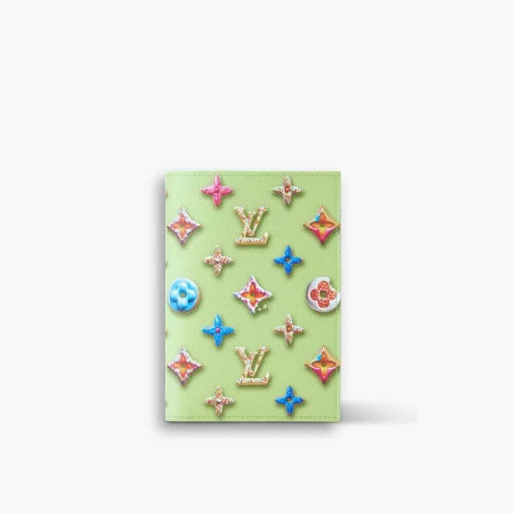 Louis Vuitton Passport Cover Monogram Donuts Green 14Cm M28039