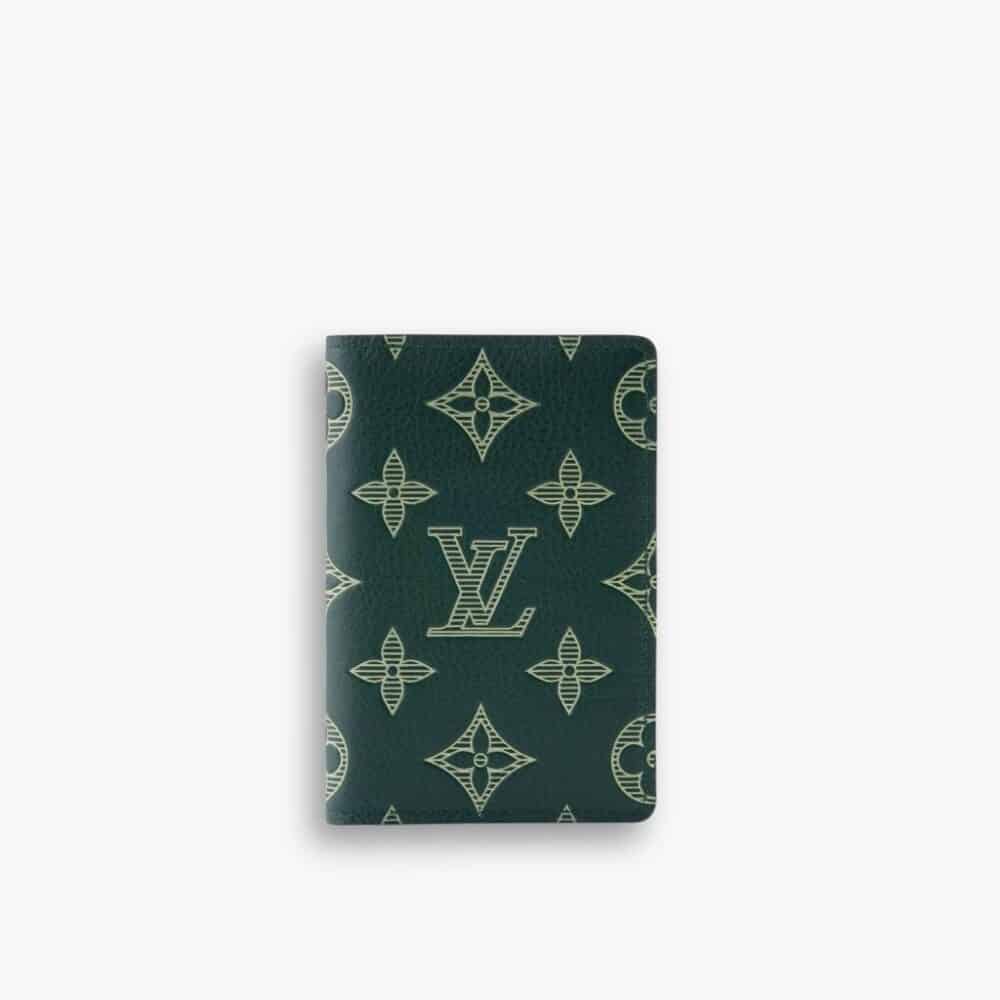Louis Vuitton Pocket Organizer Monogram Shadow Forest Green 14Cm M27149