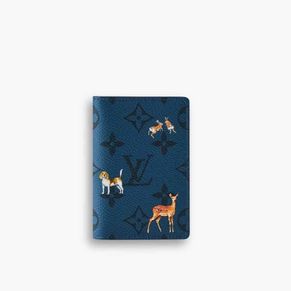 Louis Vuitton Pocket Organizer Monogram Forest Navy 14Cm M26979