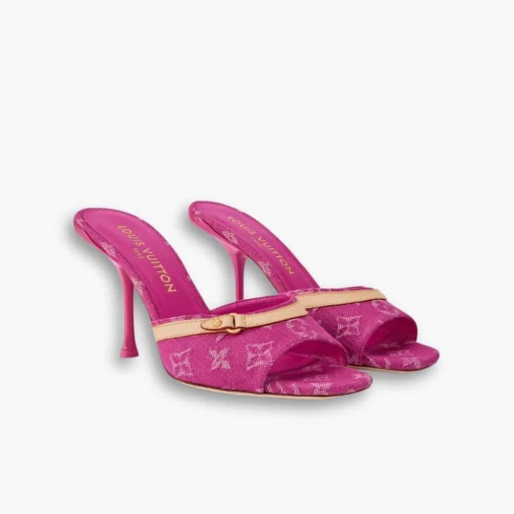 Louis Vuitton 6AM Mule Denim Fuschia 1AJMXS