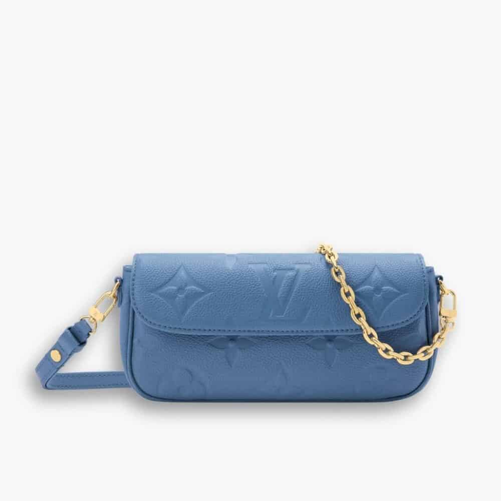 Louis Vuitton Wallet On Chain Ivy Monogram Empreinte Blue Jean 23Cm M27755