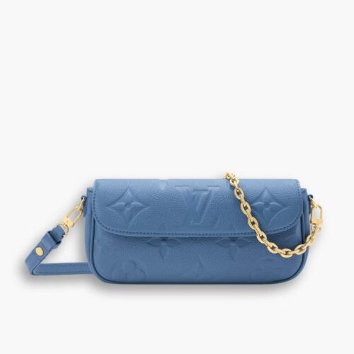 Louis Vuitton Wallet On Chain Ivy Monogram Empreinte Blue Jean 23Cm M27755