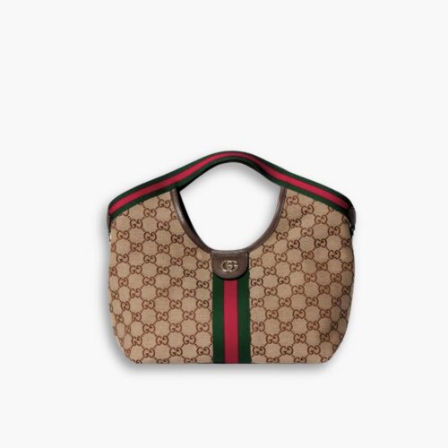 Gucci Giglio Small Tote Bag GG Canvas Dark Brown 25Cm 860845 AAF8L 2547