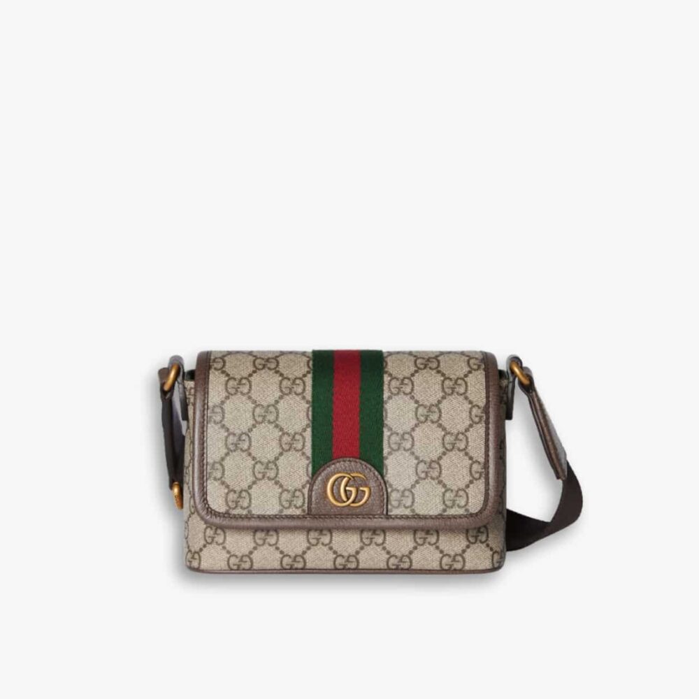 Gucci Ophidia Mini Bag Beige And Dark Brown 18Cm 838599 FAEOF 9745