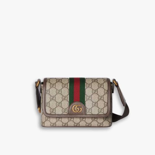 Gucci Ophidia Mini Bag Beige And Dark Brown 18Cm 838599 FAEOF 9745