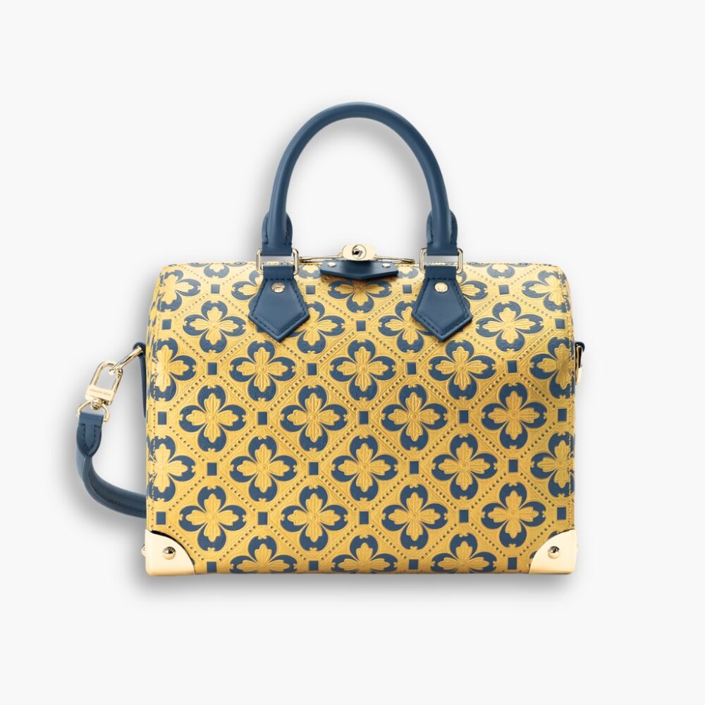 Louis Vuitton Speedy Trunk 25 Blue Gold 27Cm M27411