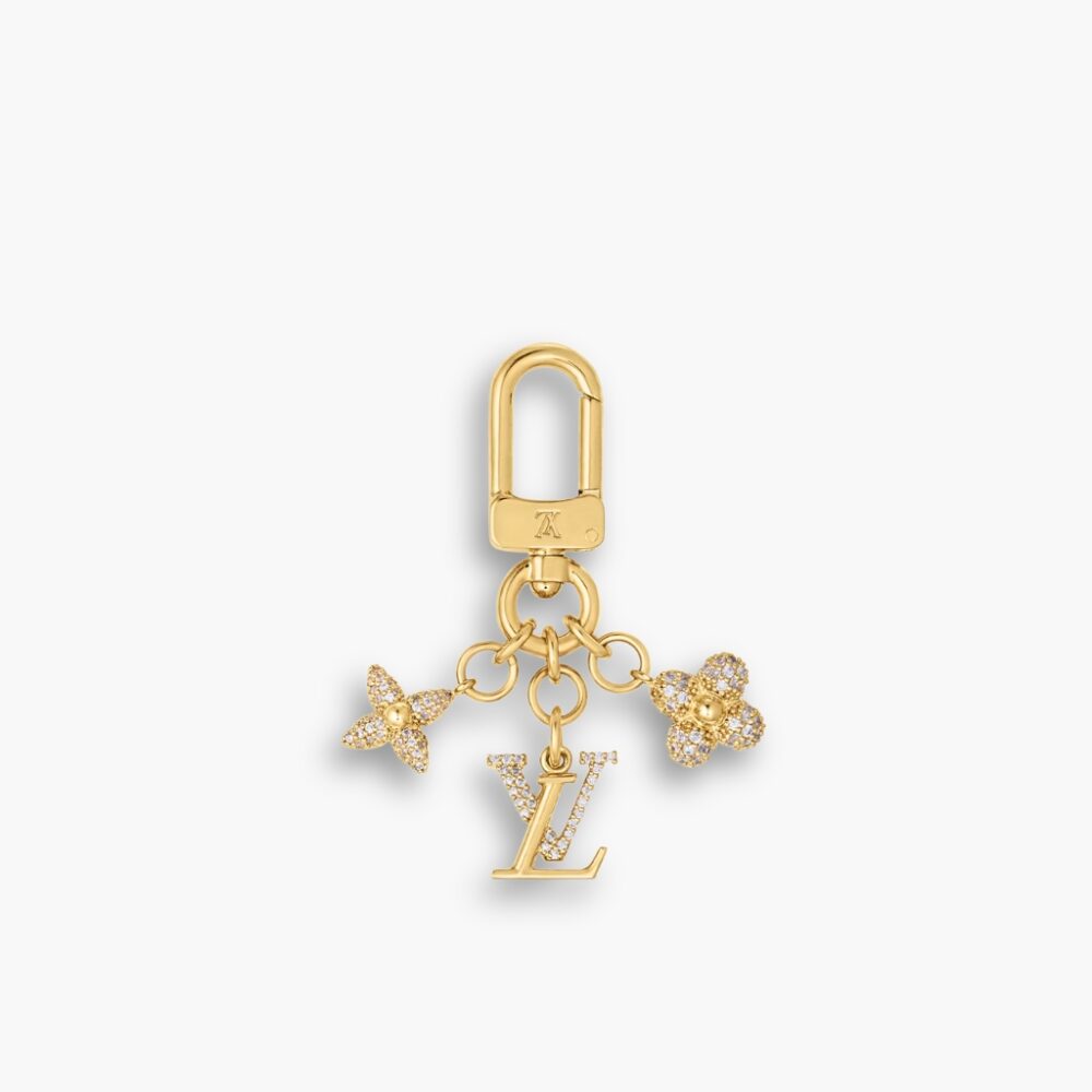 Louis Vuitton Micro Charms Lv Iconic Key Holder Gold M01566