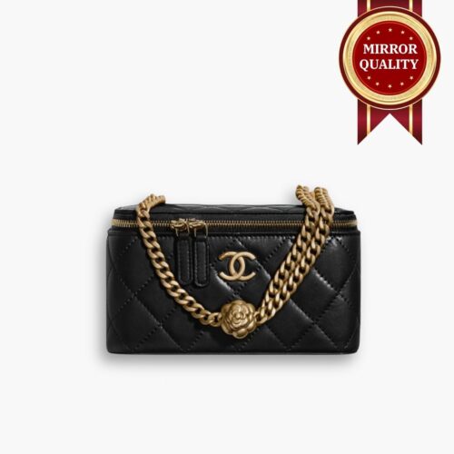 Mirror Quality – Chanel Quilted Small Vanity Chain Bag Black 18cm