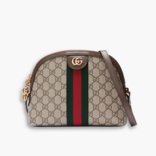 Gucci Ophidia Small Shoulder Bag GG Supreme Beige Ebony 23Cm 499621 K05NG 8745