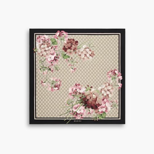 Gucci Gg Blooms Foulard Scarf Black