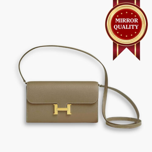 Mirror Quality - Hermes Constance To Go Wallet Epsom Etoupe 21cm H080126CC18
