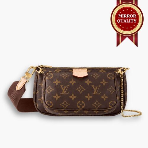 Mirror Quality – Louis Vuitton Multi Pochette Accessoires Monogram Canvas Brown 24Cm