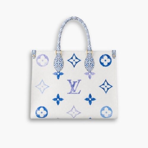 Louis Vuitton By The Pool Onthego PM Tote Bag Blue 35Cm