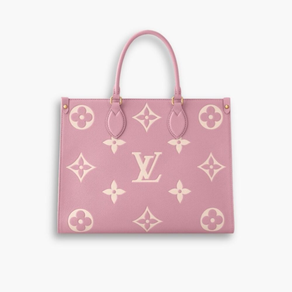 Louis Vuitton Onthego MM Monogram Empreinte Trianon Pink 35cm M46286